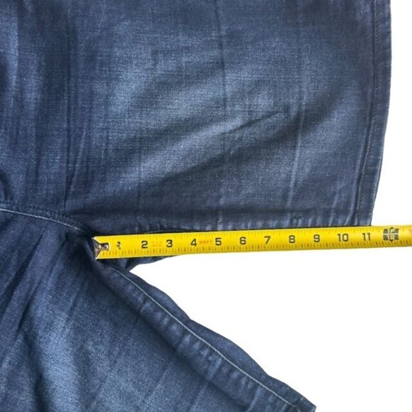 INC International Concepts Regular Fit Dark Wash Denim Bermuda Jean Shorts Sz 12 - Picture 8 of 9